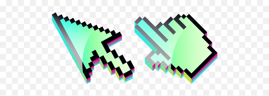 3d Green Pixel 3d Pixel Pixel Pixel Art - Curseur Emoji,Level Four Emoji Pop