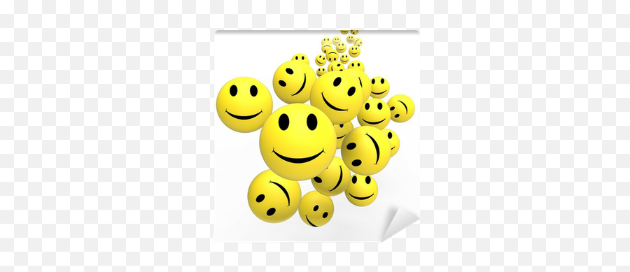 Smileys Show Happy Positive Faces Wall Mural U2022 Pixers - We Live To Change Happy Emoji,Funny Thank You Emoticons