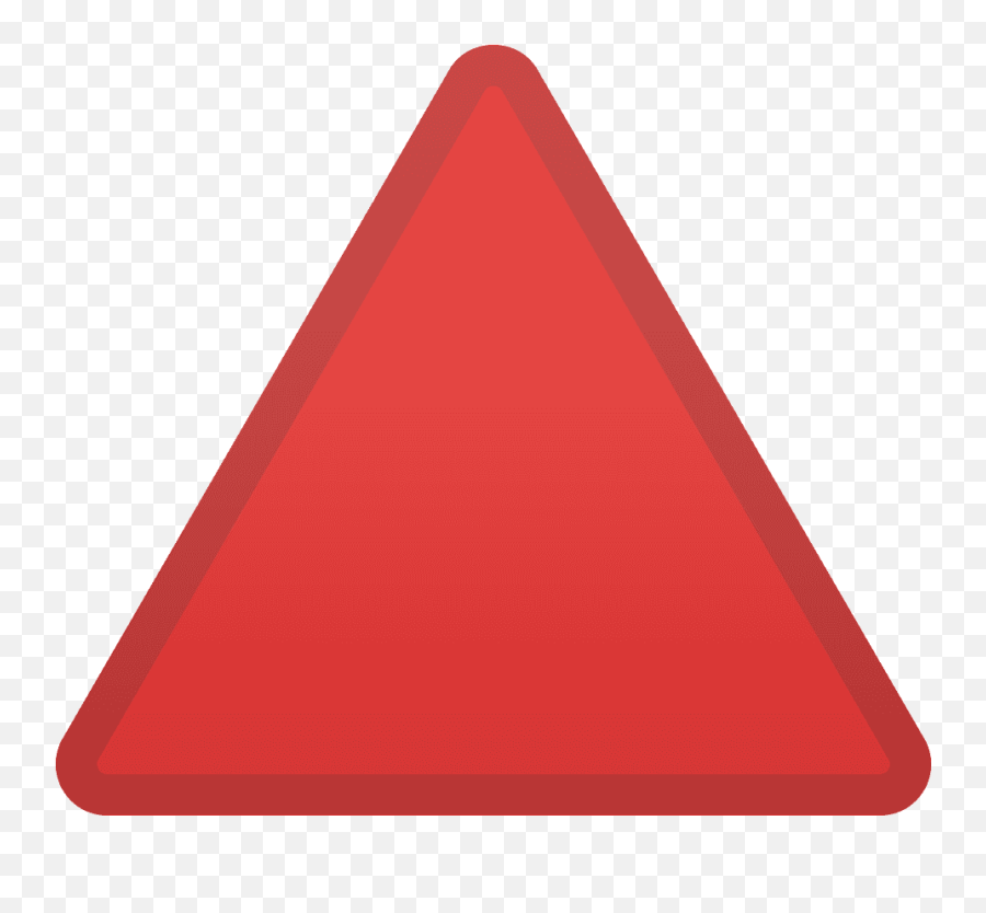 Red Triangle Pointed Up Emoji Clipart - Red Triangle,Red Button Emoji