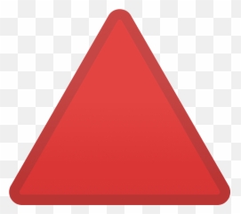 Red Triangle Pointed Up Emoji Clipart - Red Triangle,Red Button Emoji