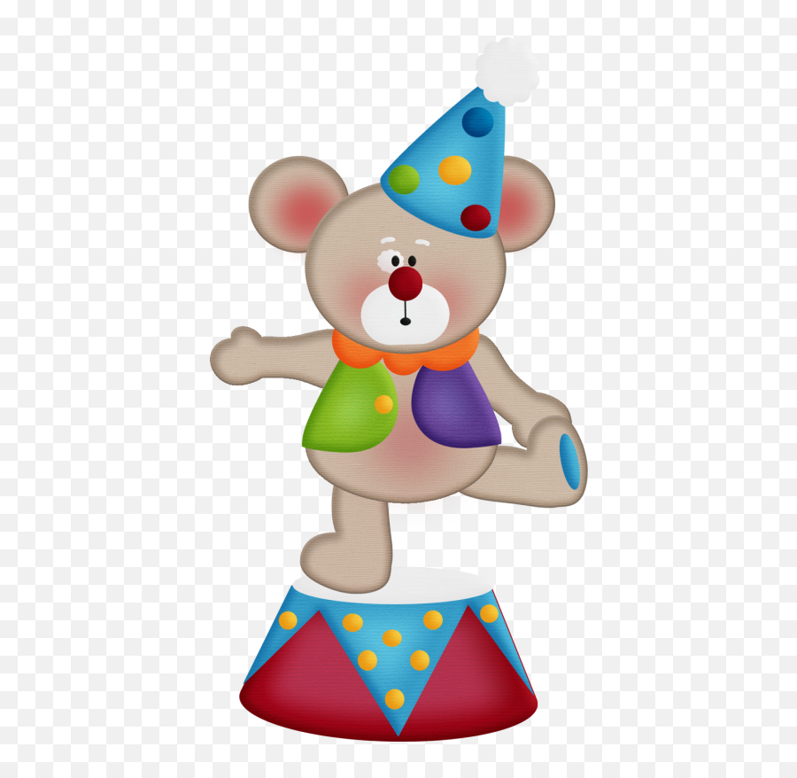 Aw Circus Bear 1 - Circus Bear Clip Art Png Download Oso De Circo Animados Emoji,Tiger Bear Paws Emoji