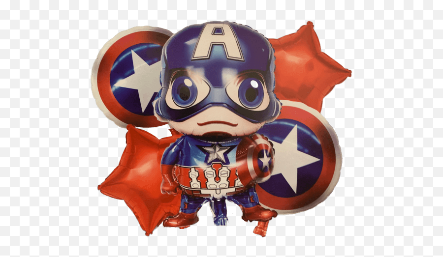 Inflado Con Aire Normal - Captain America Foil Balloon Emoji,Fiesta Sencilla De Emojis Para Ni?as