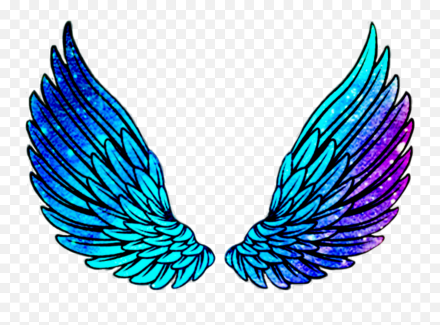 Sticker By Kika López - Neon Wings Png Picsart Emoji,How To Have Ios Emojis On Kika