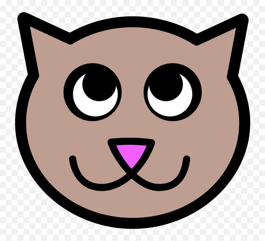 Cute Cartoon Cat Drawing Free Image Download - Cat Outline Face Emoji,Anime Cat Emoticon