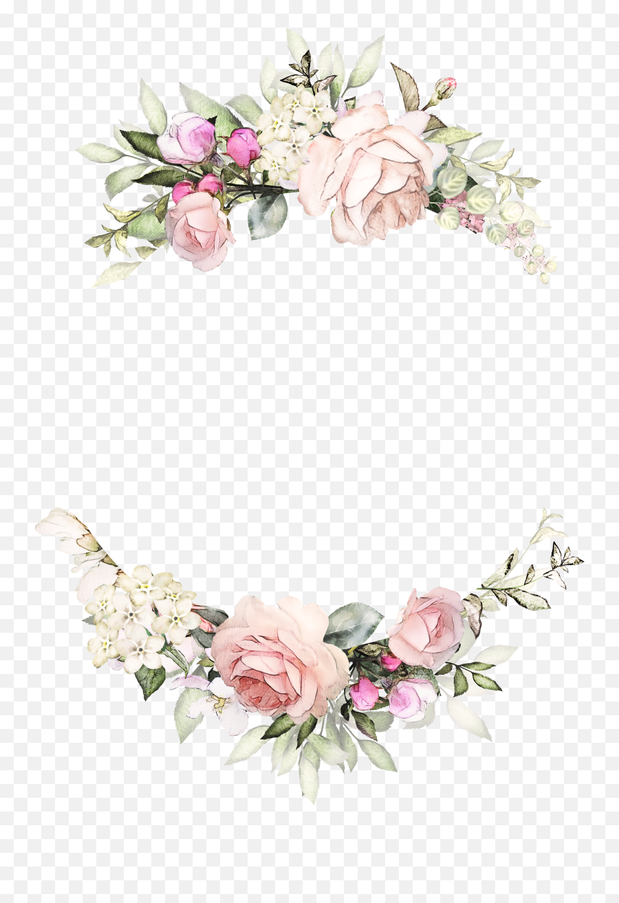 Download Vintage Rose Wreath Invitations Paper Design - Design Flower Wedding Invitation Background Emoji,Emoticon Invitationions