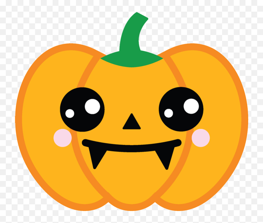 Calabaza Kawaii Para Colorear Imagenes De Calabazas - Kawaii Emoji,Emojis De Fiesta Faciles