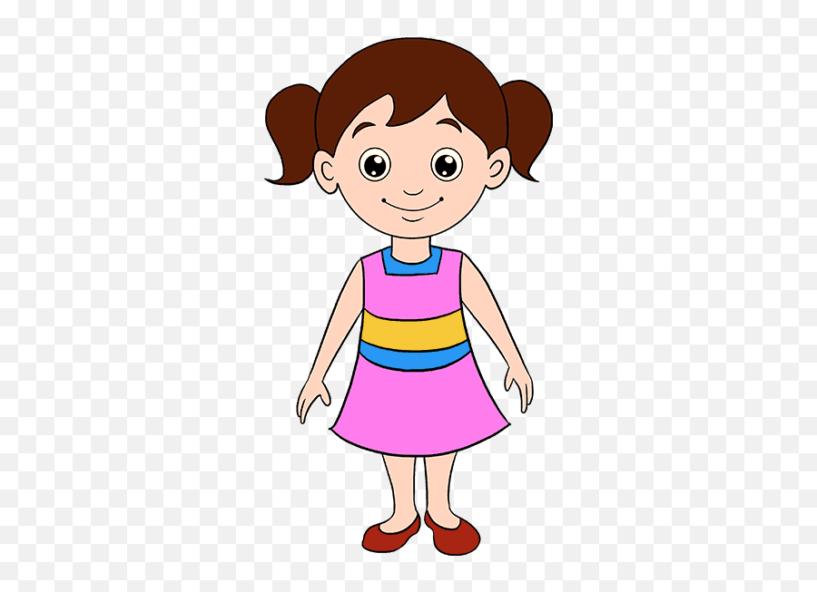 How To Draw A Cartoon Girl - Cartoon Girl Emoji,Cartoon Emotion Task
