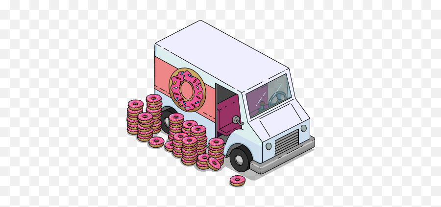 Donut Truck Toy Car The Simpsons Itchy Scratchy - Simpsons Tapped Out Donut Truck Emoji,Simpsons Bottle Emotions Push Down