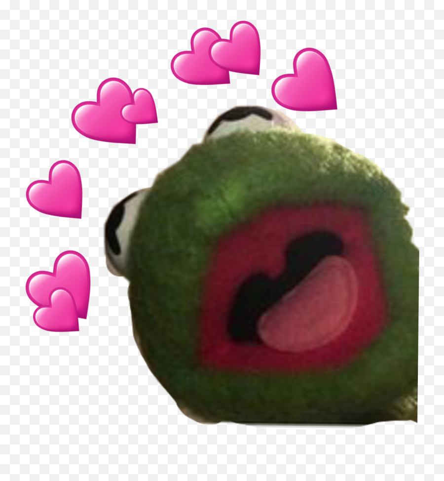 Kermit Hearts Drawing - Shefalitayal Herz Meme Emoji,Kermit With Heart Emojis