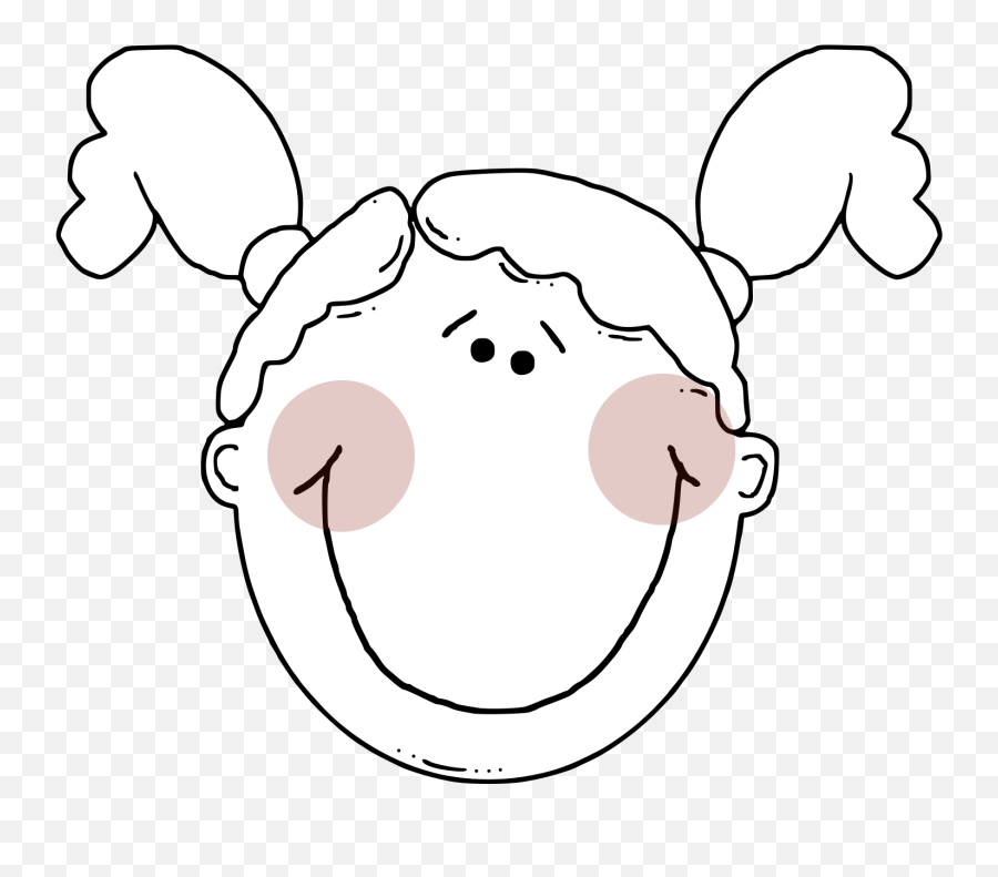 Girl Face Svg Vector Girl Face Clip Art - Svg Clipart Emoji,Girl Smiley Face Emoticons Clipart
