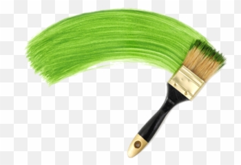 Green Paint Brush Png Transparent - Paint And Brush No Background Emoji,Girl With Paintbrush Emoji