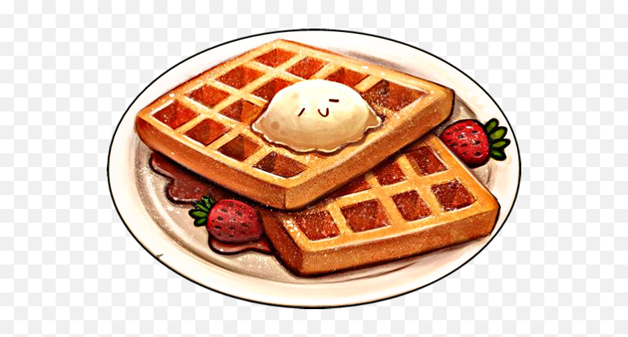 Waffles Sticker Challenge - Png Waffles Kawaii Emoji,Breakfast Waffle Emojis
