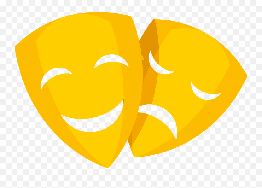 Comedy And Tragedy Masks Clipart - Happy Emoji,Comedy Tragedy Emoji