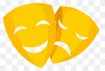 Comedy And Tragedy Masks Clipart - Happy Emoji,Comedy Tragedy Emoji