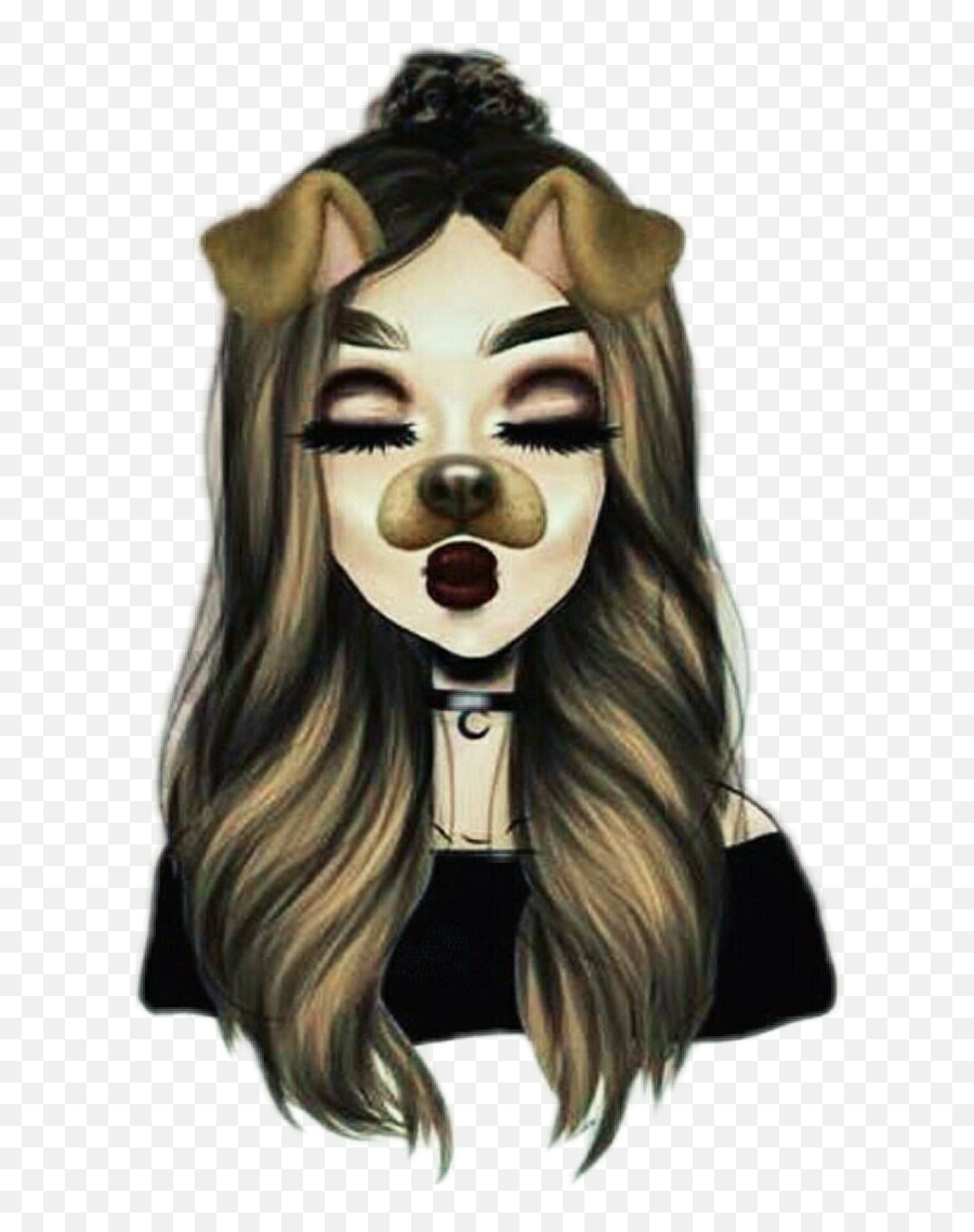 Dibujos Kawaii - Pretty Girl Dog Filter Emoji,Dibujar Emojis De Soy Luna Paso A Paso