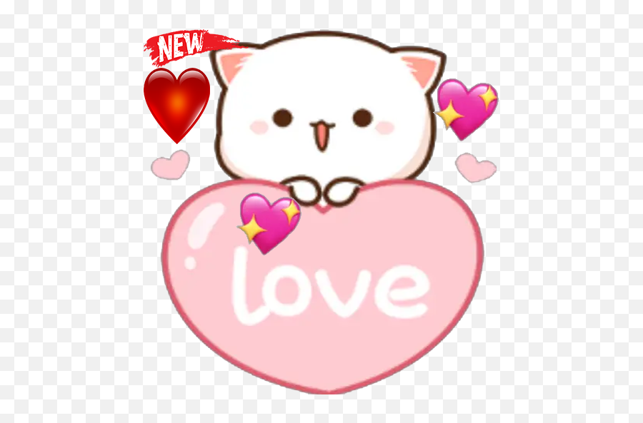 Mochi Mochi Peach Cat Sticker For Wastickerapps Apk 99 Emoji,3 Cat Emojis And A Lollipop Emoji