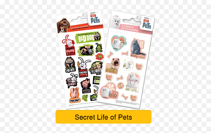 Character Stickers U2014 Edu0027s Party Pieces Emoji,Secret Life Of Pets Emojis