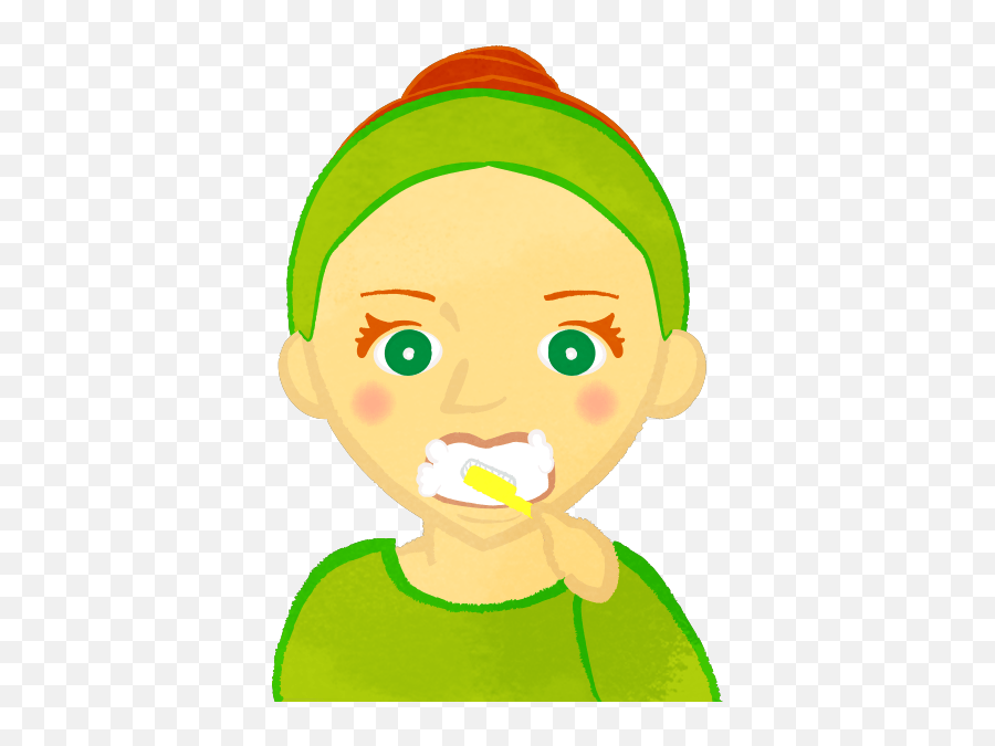 Woman Brushing Her Teeth - Cute2u A Free Cute Illustration Emoji,Tooth Fairy Facebook Emojis