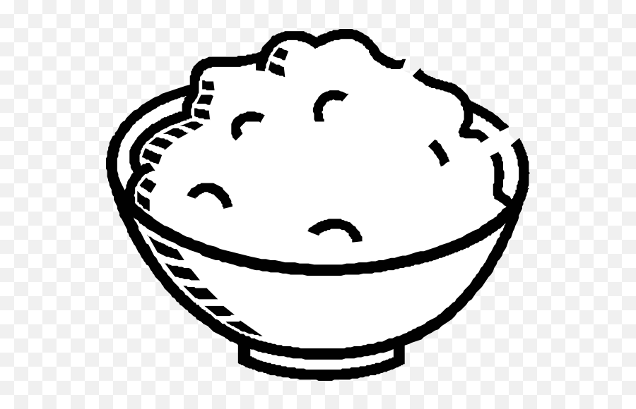 Bowl Clipart Black And White - Clip Art Library Bowl Of Rice Coloring Emoji,Bowl Of Rice Emoji