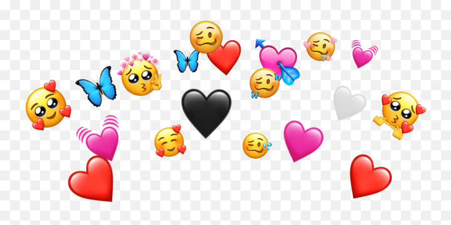 Emoji Crown Heart Iphone Corona Sticker By Jose Mora - Girly,Where Is The Crown Emoji On Iphone
