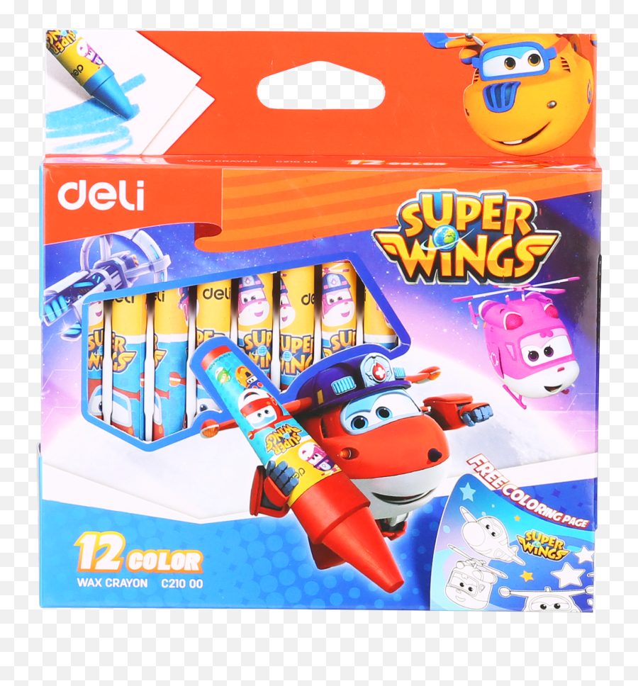 Deli Ec21000 Wax Crayon - Super Wings Emoji,Faber Castell Emotion Pencil