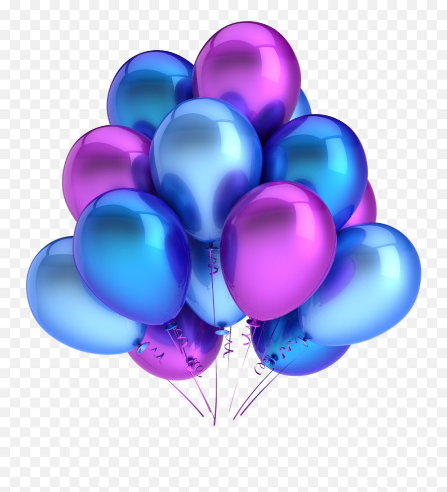 Party Items Sticker Challenge On Picsart - Purple And Blue Balloons Png Emoji,Emoji Party Supplies
