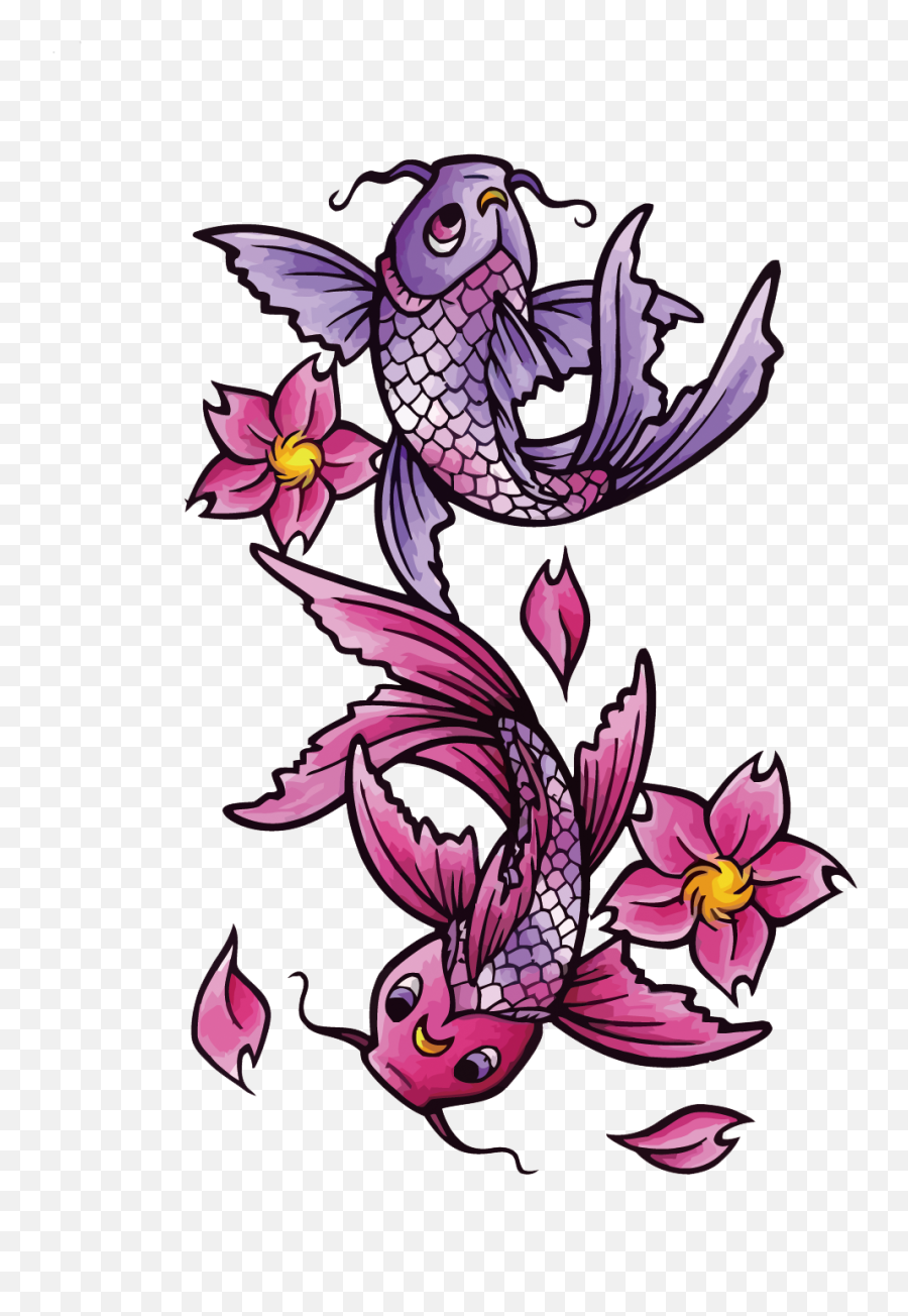 Koi Fish Tattoo Png The Bryans Koi Fish - Koi Fish Tattoo Designs Emoji,Fish Emoji Transparent