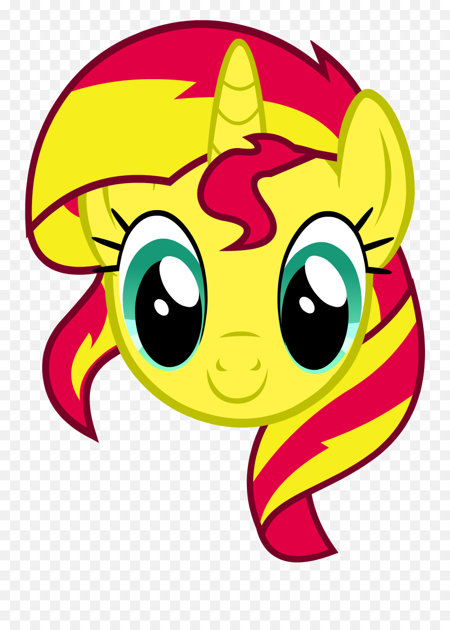 Eyelashes Clipart Unicorn Eyelashes Unicorn Transparent - My Little Pony Sunset Shimmer Face Emoji,Headshot Emoticon