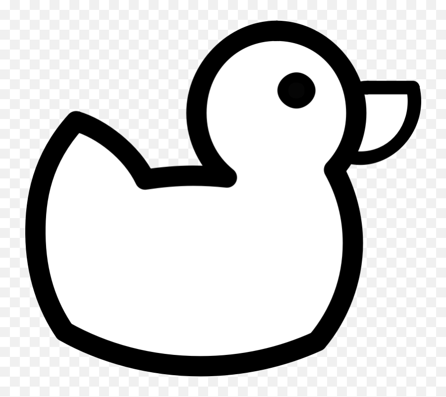 Duck Outline Coloring Pages Black White Duck Clip Art - Duck Outline Clipart Emoji,Unicorn Emoji Meaning Tinder