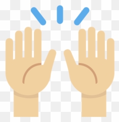 Medium - Two Hand Up Meaning Emoji,Emoji Praying Hands And Raindrop