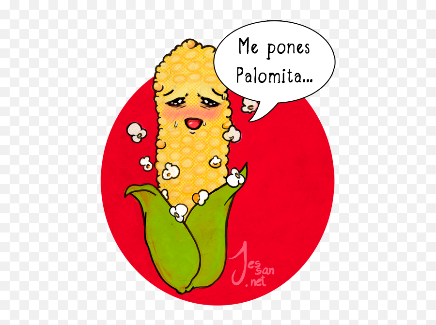Comida Parlanchina Domestika - Dot Emoji,Emoticon De Palomita