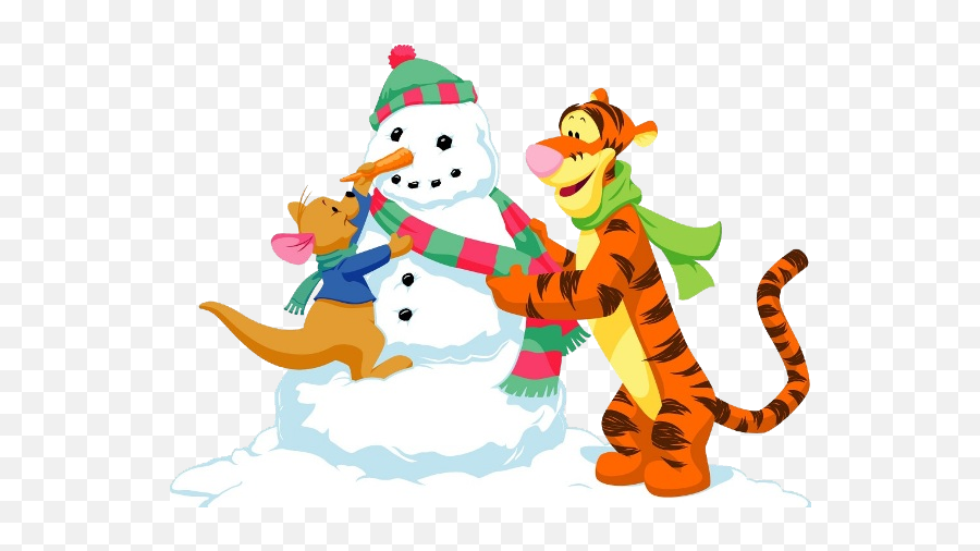 Winter Fun For Tigger And Roo Winnie The Pooh Christmas - Petit Gourou Avec Une Echarpe Emoji,What Happened In Winnie The Pooh Emojis