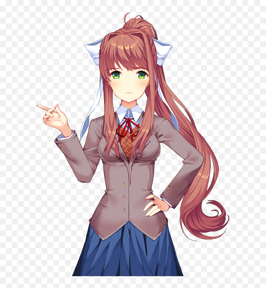 Doki Doki Literature Club - Monika Ddlc Emoji,Doki Doki Literature Club Emoticon