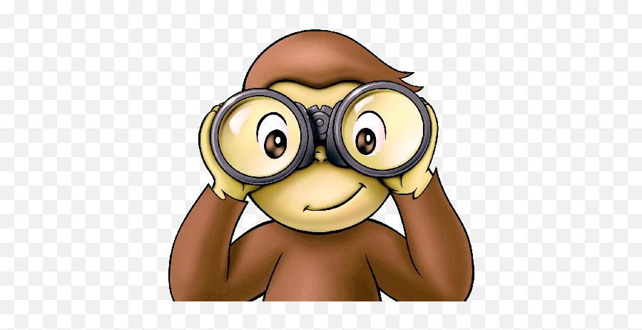 Curious George Binoculars Png - Clip Art Library Curious George 2006 Poster Emoji,Binocular Emoji