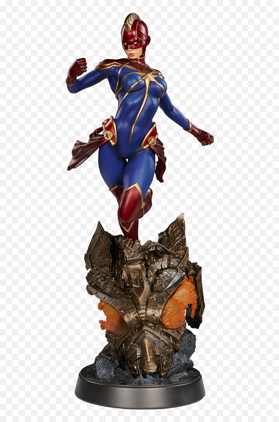 Marvel Captain Marvel Premium Formattm Figure By Sideshow - Capitã Marvel Action Figure Emoji,Captian Marvel No Emotions