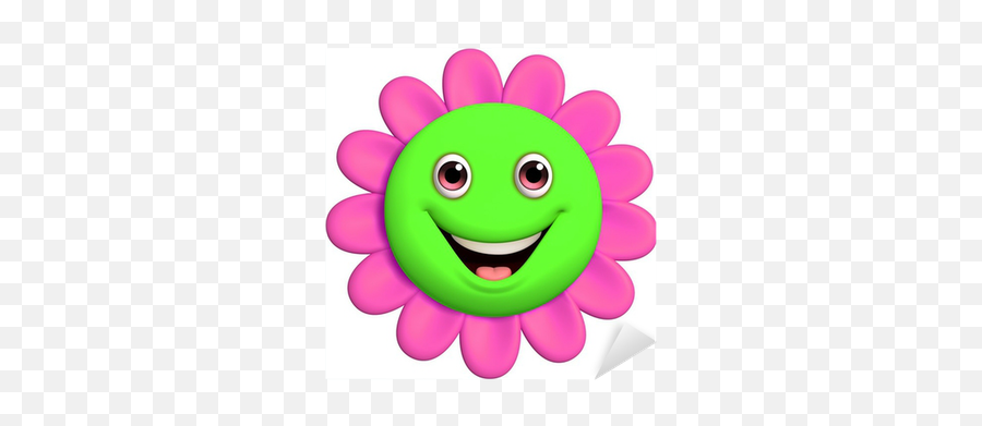 3d Cartoon Cute Flower Sticker U2022 Pixers - We Live To Change Cute Flower Cartoon Emoji,Flower Emoticon.