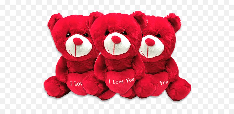 Cute Red Bear Stuffed Toy Teddy Bear - Soft Emoji,Cute Bear Emotions