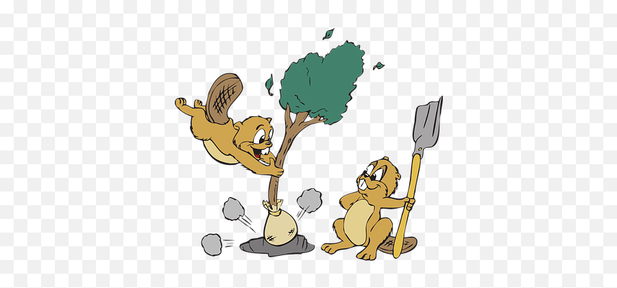 Free Kotor Dirty Vectors - Cartoon Animals Planting Trees Emoji,Washing Machine Housework Emoticon