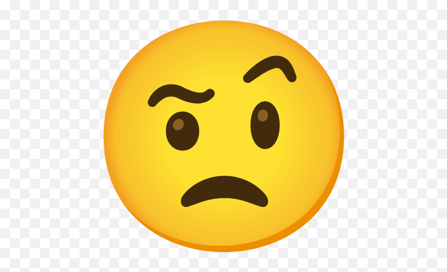 Worried - Anguished Face Emoji,Worried Eyebrows Emoticon