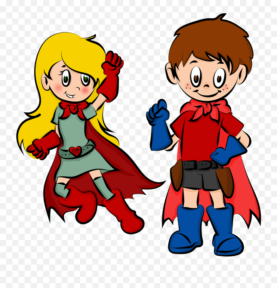 Imagginación - Dibujo Superheroe Y Superheroina Emoji,Animado Emoticon Asombro