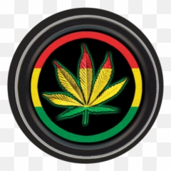 Round Stash Tins - Ganja Rasta Emoji,Rasta Flag Emoticon Symbol