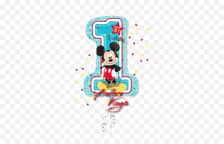 Mickey Number 1 Shape - Mickey Mouse 1st Birthday Boy Emoji,Emoji Cupcake Stencil