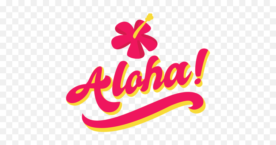Aloha Blume Hawaii Schriftzug Transparente Png U0026 Svg Vektor - Aloha Png Emoji,Hawaiian Shaka Emoticon