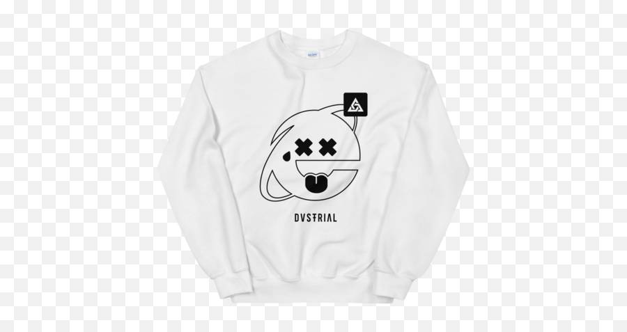 Sweatshirts U2013 Dustrial - Long Sleeve Emoji,Mocking Emoticon Black White