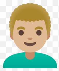 Curly Hair And Medium Light Skin Tone - Construction Cartoonn Hard Hat Emoji,Light Skin Emojis