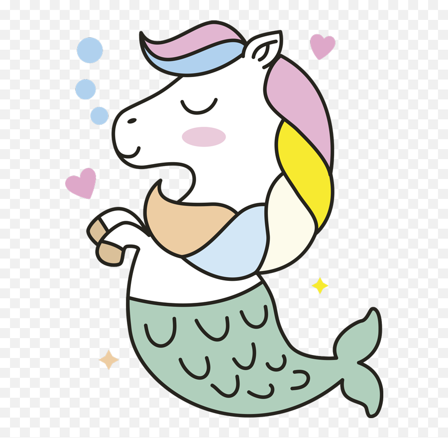 Mermaid Unicorn Fairy Tale Wall Decal - Imagenes De Sirenas Para Cuentos Emoji,Peter Pan Fairy Emotion Quotes