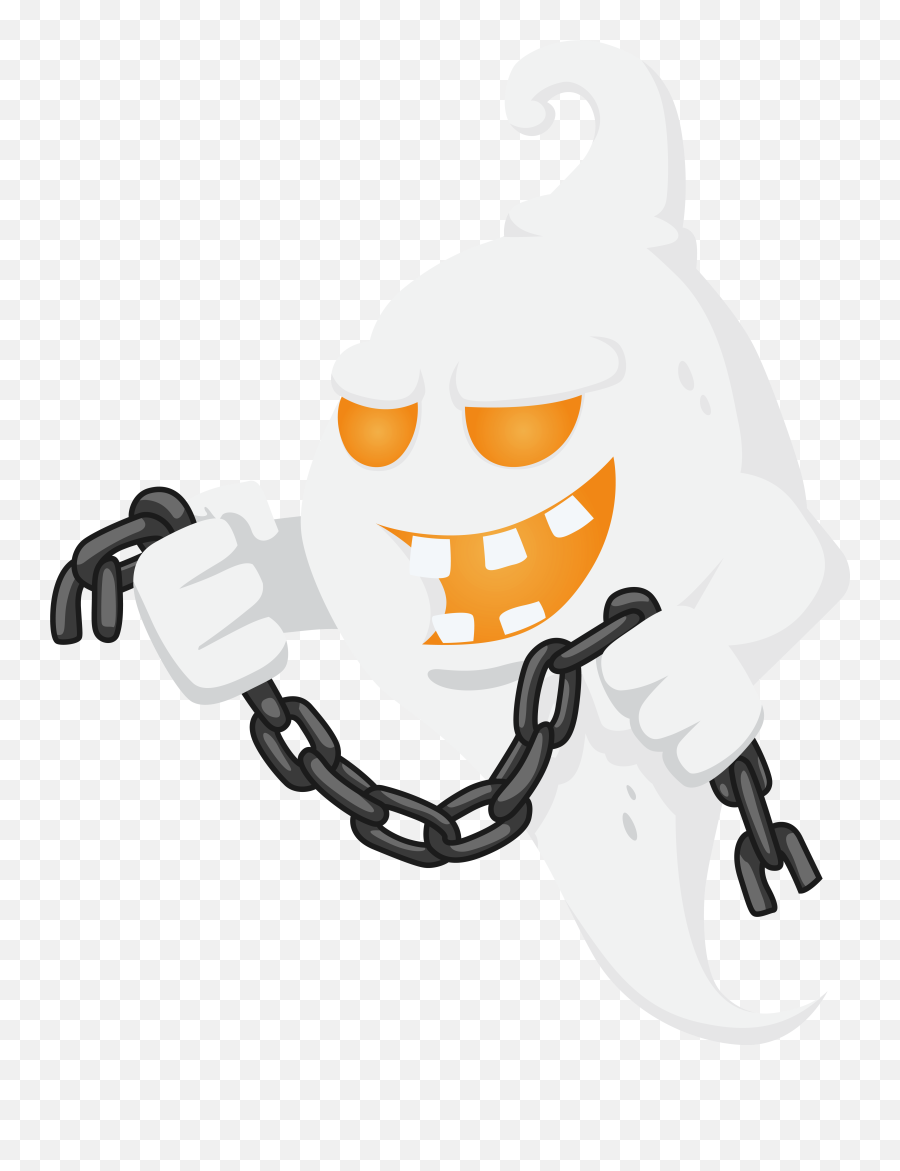 Download Ghost Chain Png Image With No - Ghost With Chain Emoji,Chain Emojis Png