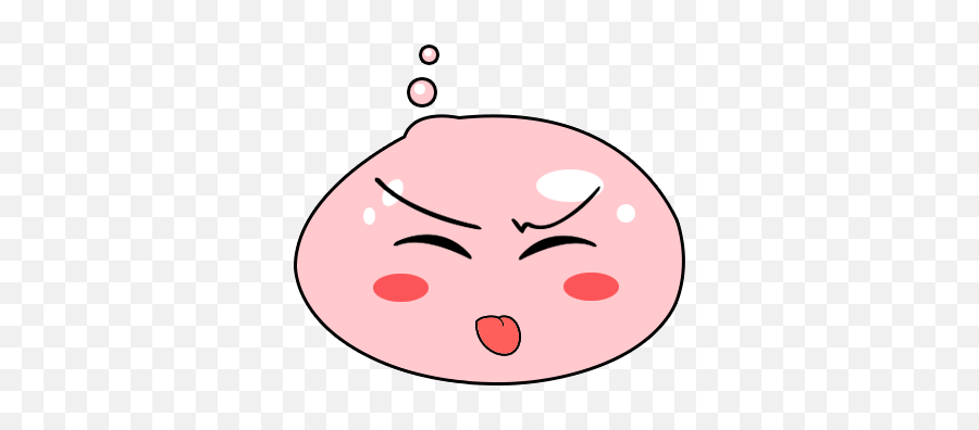 Pink Min Sticker - Dot Emoji,Poring Emoticon Emojis