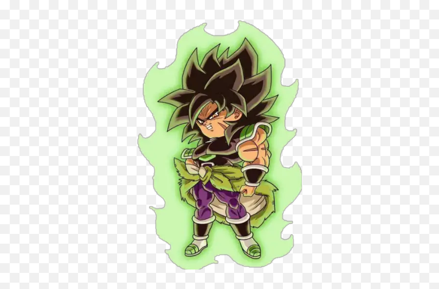 Broly Stickers For Whatsapp - Dragon Ball Chibi Gif Emoji,Anime Coffee Emoji