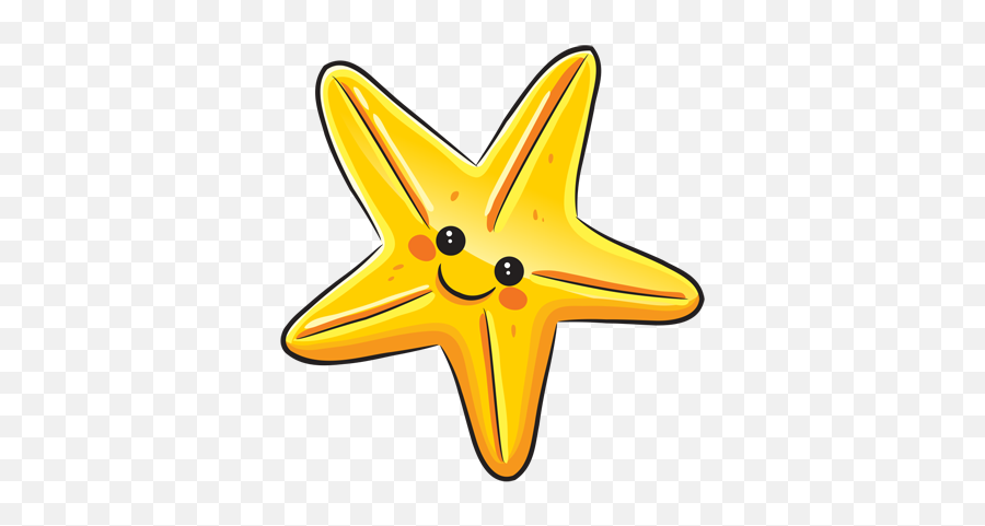Draw A Starfish Step - Cartoon Star Fish Png Emoji,Starfish Emoticon For Facebook
